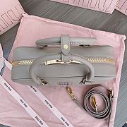 Bagsaaa Miu Miu Large Arcadie leather bag 5BB148 beige - 27X12X9Cm - 3