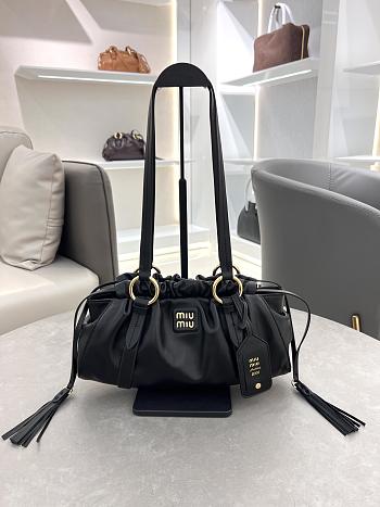 Bagsaaa Miu Miu Joie nappa leather bag 5BG306 black - 32x16x10.5 cm