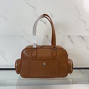 Bagsaaa Miu Miu Nappa leather top-handle bag 5BB159 brown - 32x22x12 cm - 3