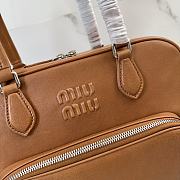 Bagsaaa Miu Miu Nappa leather top-handle bag 5BB159 brown - 32x22x12 cm - 2