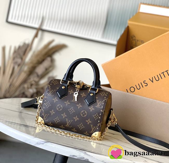 Bagsaaa Louis Vuitton M13146 Speedy Trunk 20 Monogram - 20.5 x 16 x 11 cm - 1