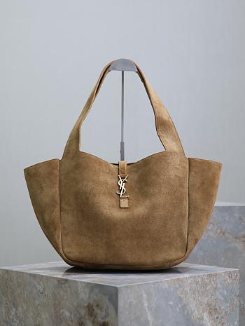 Bagsaaa YSL LE 5 À 7 BEA in suede beige - 50 X 28 X 18 CM