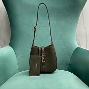 Bagsaaa YSL LE 5 À 7 supple baby in grained leather 809461 dark green - 15x16x7 cm - 1