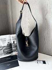 Bagsaaa YSL LE 5 À 7 hobo in grained leather 793088 black - 26 X 31.5 X 13.5 CM - 1