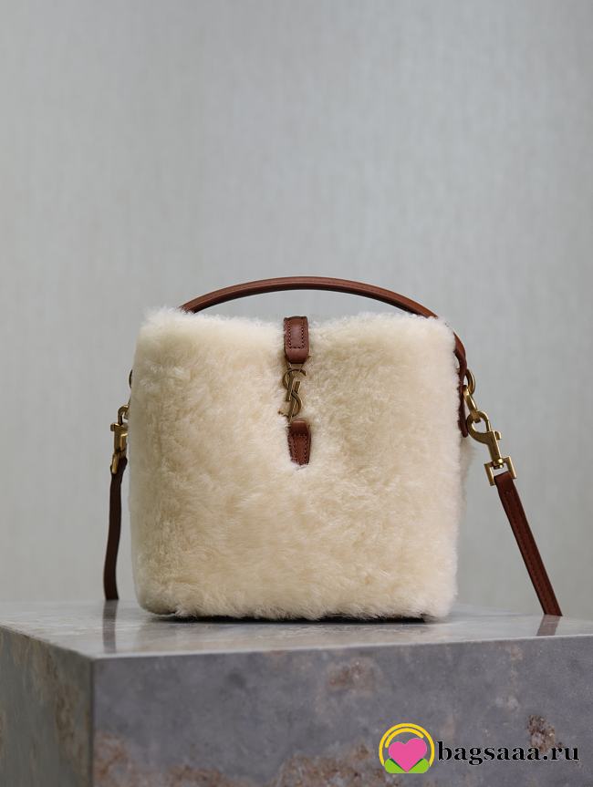 Bagsaaa YSL LE 37 mini in shearling 765870 - 15x13x6 cm - 1