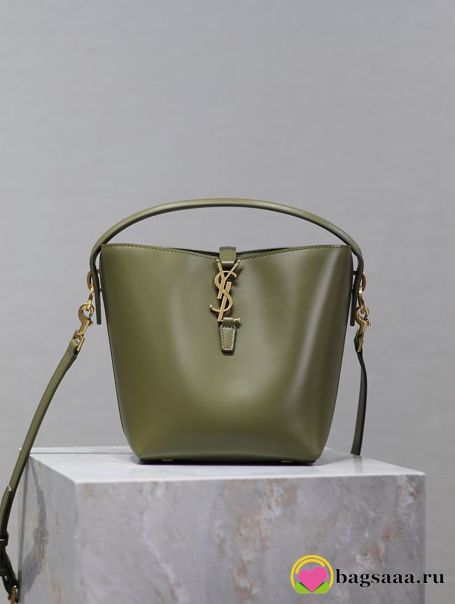 Bagsaaa YSL LE 37 small in shiny leather 749036 green - 17 X 20 X 13 CM - 1