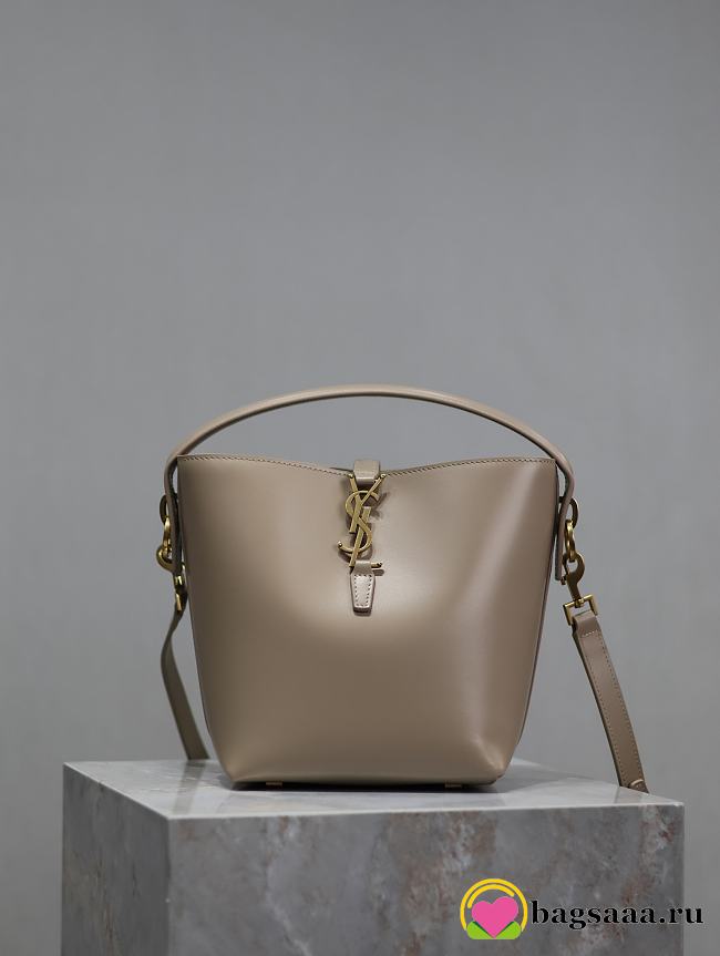 Bagsaaa YSL LE 37 small in shiny leather 749036 beige - 17 X 20 X 13 CM - 1