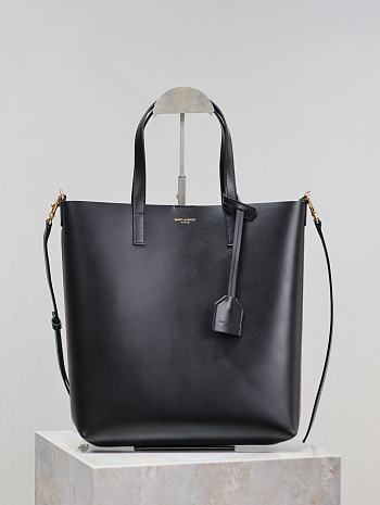 Bagsaaa YSL Shopping Saint Laurent Toy In Leather 600307 Black - 25x28x8cm