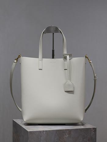 Bagsaaa YSL Shopping Saint Laurent Toy In Leather 600307 White - 25x28x8cm