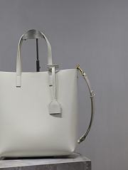 Bagsaaa YSL Shopping Saint Laurent Toy In Leather 600307 White - 25x28x8cm - 3