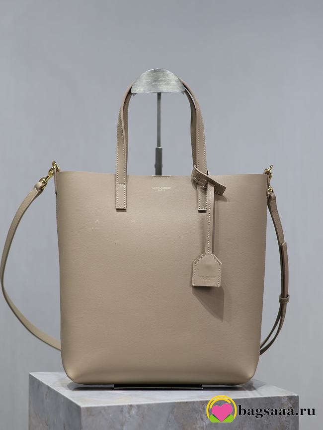 Bagsaaa YSL Shopping Saint Laurent Toy In Leather 600307 Beige - 25x28x8cm - 1