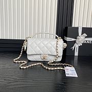 Bagsaaa Chanel Flap Bag with Top Handle AS5317 White Lambskin - 22 x 24 x 6cm - 1