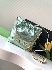 Bagsaaa Chanel 22 Mini Handbag Metallic Green AS3980 - 20 × 19 × 6 cm - 1