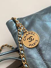 Bagsaaa Chanel 22 Mini Handbag Metallic Blue AS3980 - 20 × 19 × 6 cm - 3