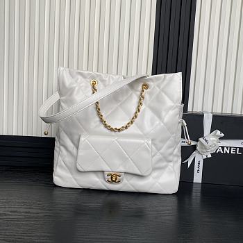 Bagsaaa Chanel Shopping Bag AS5315 White Lambskin - 34 x 36 x 12cm