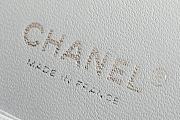 Bagsaaa Chanel Classic 11.12 Handbag Lambskin & Gold-Tone Metal Light Gray A01112 - 15.5 x 25.5 x 6.5cm - 4