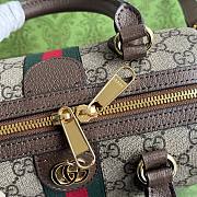 Bagsaaa Gucci Ophidia mini top handle bag 772053 beige & ebony - 21.5x14 cm - 4