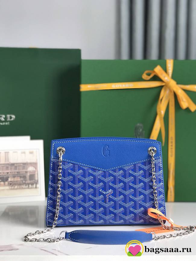 Bagsaaa Goyard Rouette Structuré Mini Bag Blue - 20.5 x 6.5 x 15 cm - 1