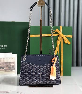 Bagsaaa Goyard Rouette Structuré Mini Bag Dark Blue - 20.5 x 6.5 x 15 cm