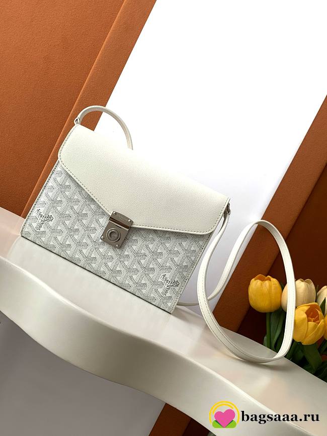 Bagsaaa Goyard Chypre Wallet-Pouch White - 21 x 4 x 16 cm - 1