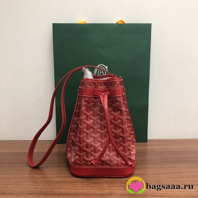 Bagsaaa Goyard Petit Flot Bucket Bag Red - 23cm - 1