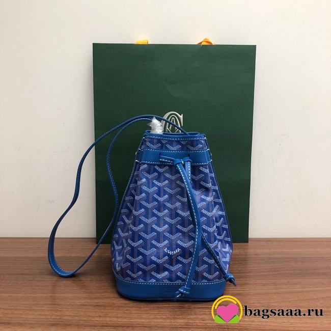 Bagsaaa Goyard Petit Flot Bucket Bag Blue - 23cm - 1