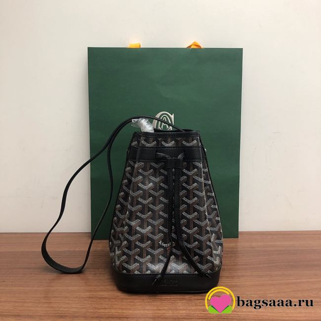 Bagsaaa Goyard Petit Flot Bucket Bag Black - 23cm - 1