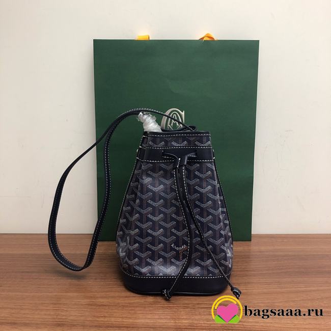 Bagsaaa Goyard Petit Flot Bucket Bag Dark Blue - 23cm - 1