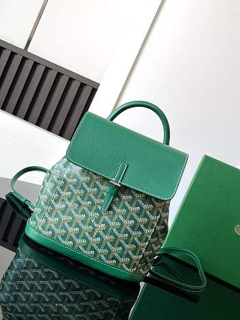 Bagsaaa Goyard Alpin Mini Backpack Green - 23 x 9.5 x 19 cm