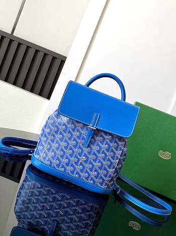 Bagsaaa Goyard Alpin Mini Backpack Blue - 23 x 9.5 x 19 cm