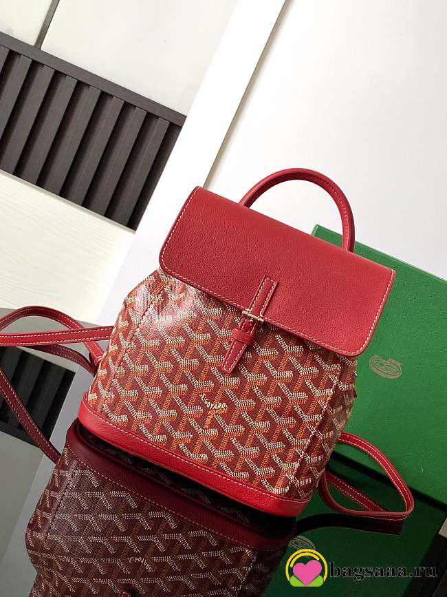 Bagsaaa Goyard Alpin Mini Backpack Red - 23 x 9.5 x 19 cm - 1