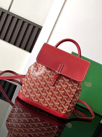 Bagsaaa Goyard Alpin Mini Backpack Red - 23 x 9.5 x 19 cm