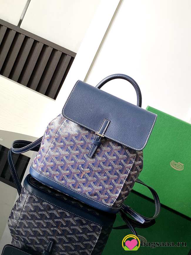 Bagsaaa Goyard Alpin Mini Backpack Dark Blue - 23 x 9.5 x 19 cm - 1