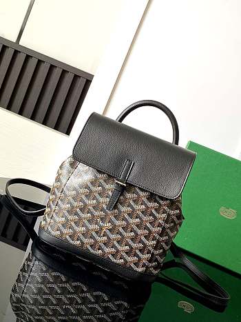 Bagsaaa Goyard Alpin Mini Backpack Black - 23 x 9.5 x 19 cm