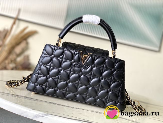 Bagsaaa Louis Vuitton M25284 Capucines East-West MM Black - 33 x 19 x 9 cm - 1