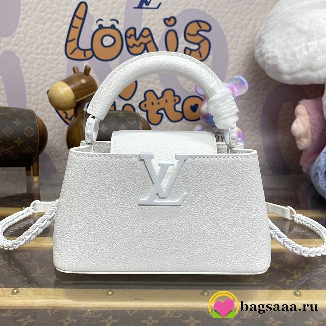 Bagsaaa Louis Vuitton M23956 Capucines East-West Mini White - 22 x 12 x 8 cm - 1