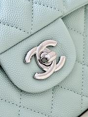 Bagsaaa Chanel Classic Flap Bag Light Blue Caviar & Silver - 25cm - 3