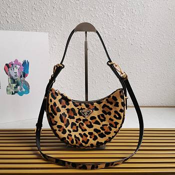 Bagsaaa Prada Arqué printed leather shoulder bag 1BC194 - 22.5x6x13 cm