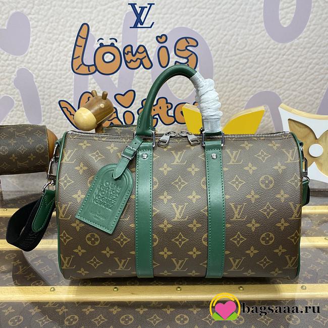 Bagsaaa Louis Vuitton M12765 Keepall Bandoulière 35 Bag Green - 34 x 21 x 16 cm - 1