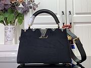 Bagsaaa Louis Vuitton M11924 Capucines BB Black Velvet - 17.3 x 9 x 27 cm - 1