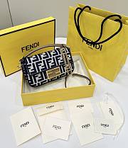 Bagsaaa Fendi Baguette Mini Blue FF jacquard fabric bag - 20x5x13 cm - 1