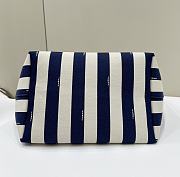 Bagsaaa Fendi Large Roll Reversible shopper in Pequin striped and midnight blue FF fabric - 35cm - 4