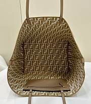 Bagsaaa Fendi Large Roll Reversible shopper in Pequin striped and beige FF fabric - 35cm - 2