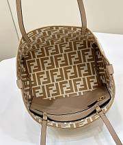 Bagsaaa Fendi Small Roll Reversible shopper in Pequin striped and beige FF fabric - 23cm - 2