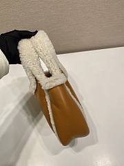 Bagsaaa Prada Shearling mini handbag 1BA349 Brown - 18 cm - 2