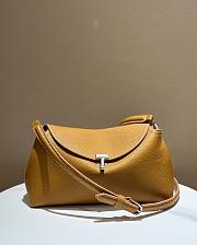 Bagsaaa Toteme T-Lock grained-leather clutch tan (brown) - 26cm - 1