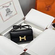 Bagsaaa Hermes Constance Elan Black & Gold - 24x12x4 cm - 4