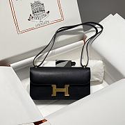 Bagsaaa Hermes Constance Elan Black & Gold - 24x12x4 cm - 3