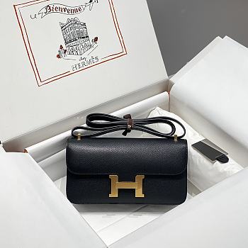 Bagsaaa Hermes Constance Elan Black & Gold - 24x12x4 cm