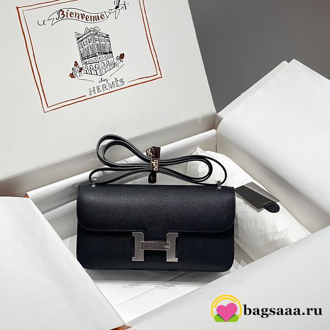 Bagsaaa Hermes Constance Elan Black & Silver - 24x12x4 cm - 1